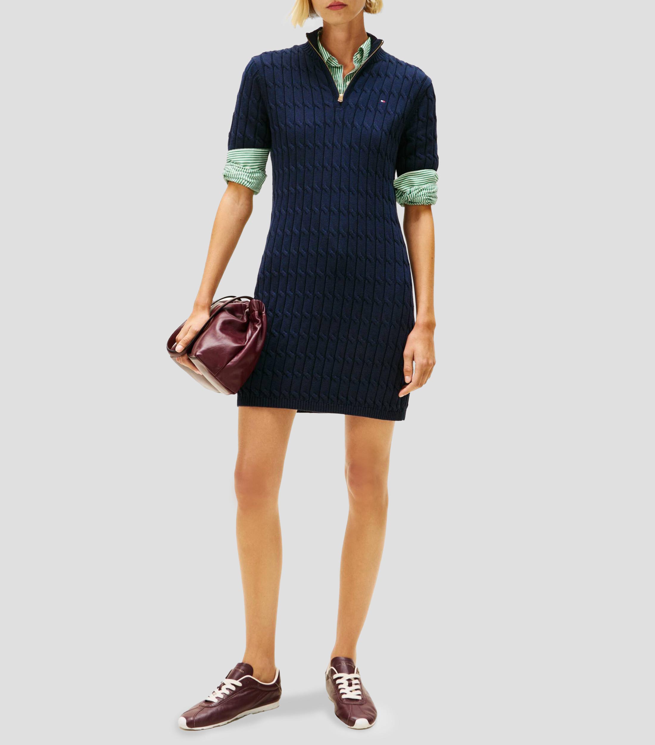 Vestido midi sólido Mujer